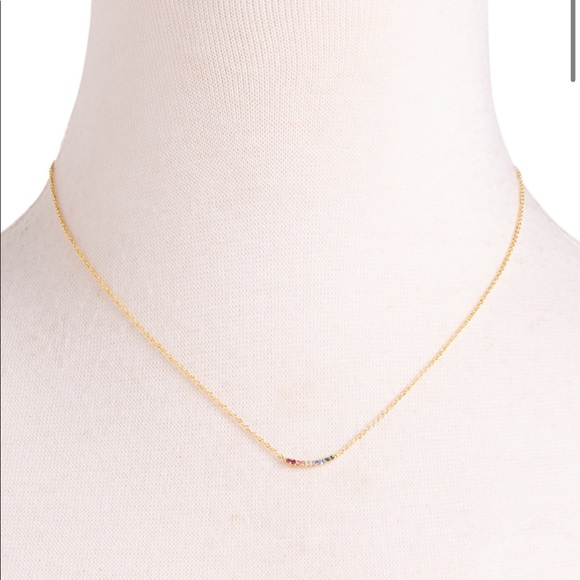 Gorjana subtle rainbow crystal necklace - Picture 2 of 8